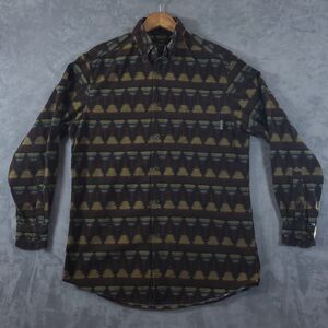 Woolrich Shirt Men's M Brown Aztec Southwest Flannel Oxford Indian Vintage